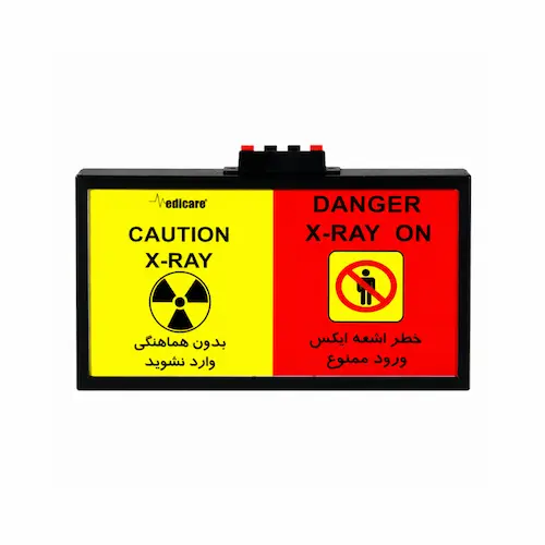 چراغ هشدار اشعه ایکس مدیکر با تابلو خطر ورود ممنوع برای اتاق رادیولوژی